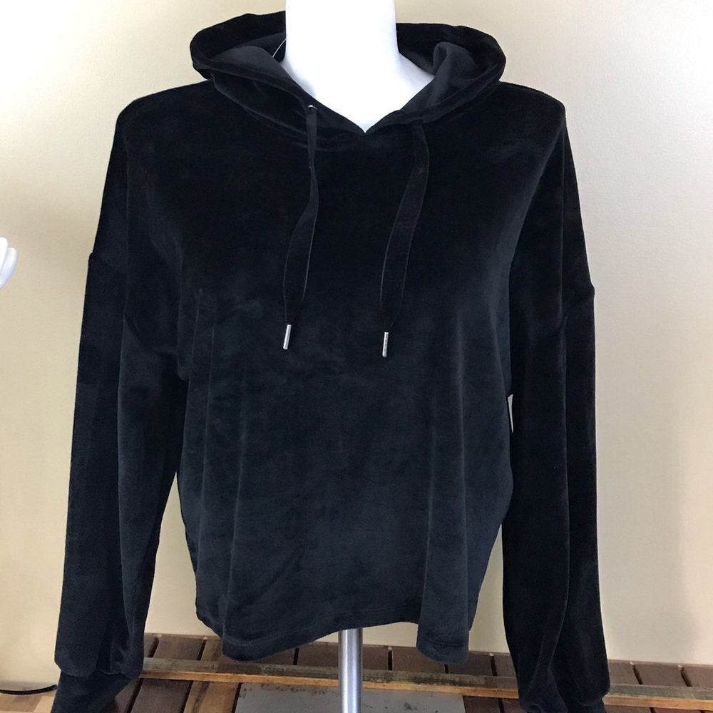 Wild Fable Black Velvet Hoodie